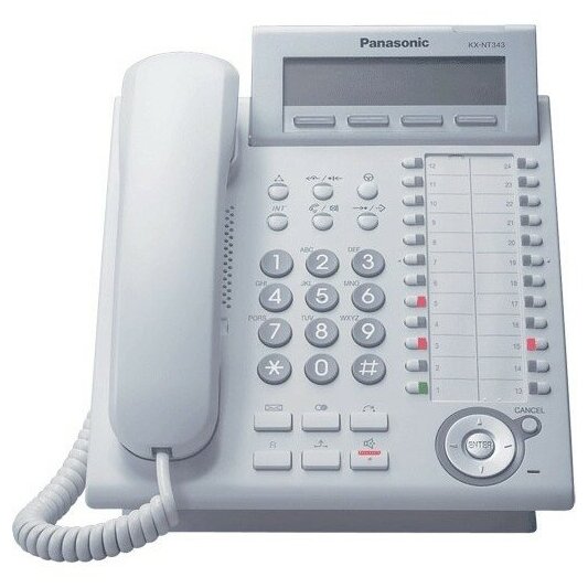 IP-телефон Panasonic KX-NT343RU (белый) / KX-NT343RU-B (чёрный) Белый