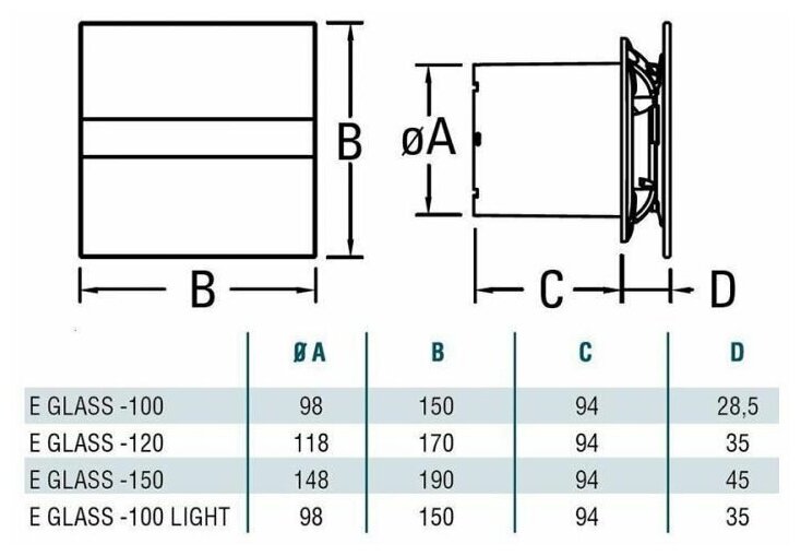 Вентилятор Cata E-100 G Light - фото №3