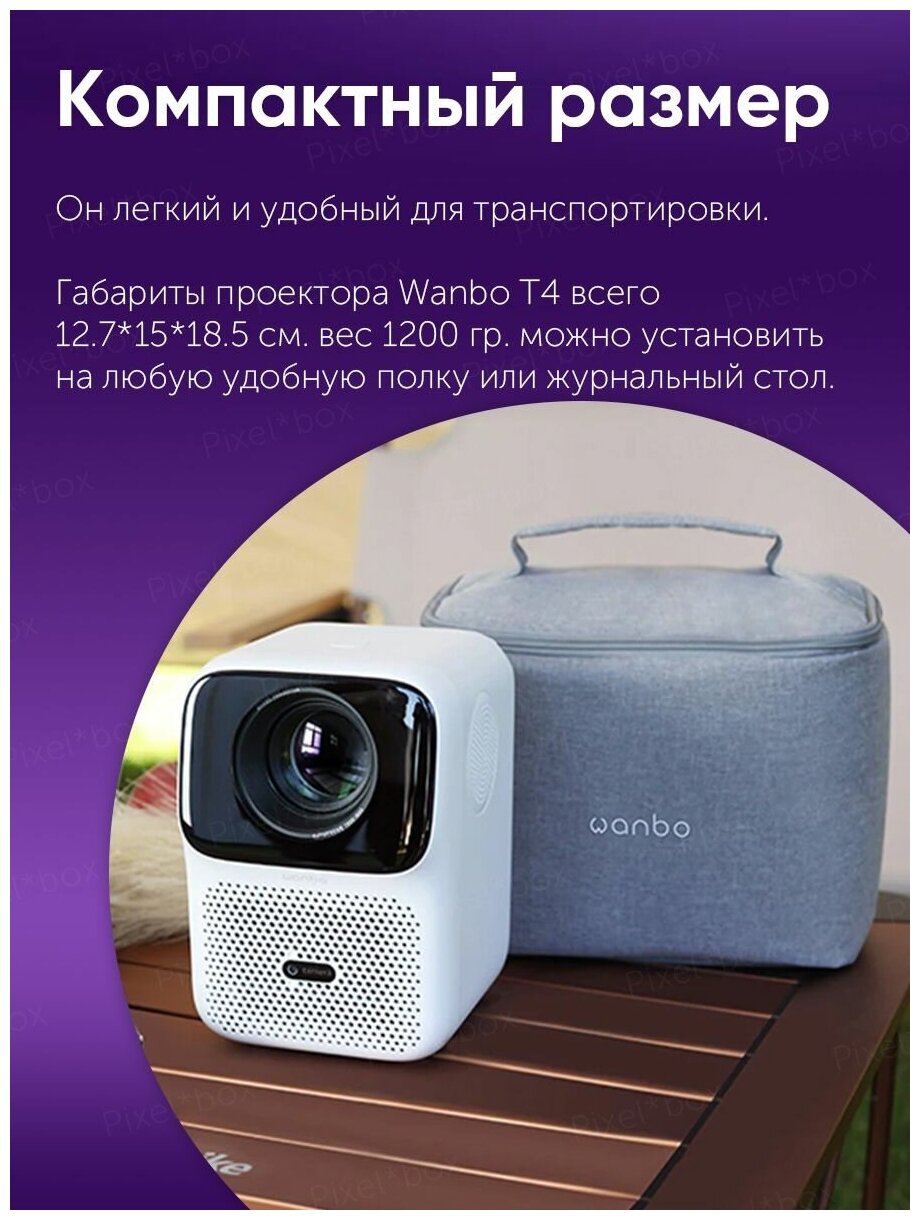 Портативный проектор Xiaomi Wanbo Projector T4 - фото №15