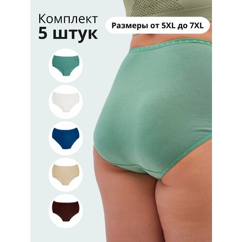 Трусы женские набор 5 шт хлопок слипы Турция ALYA Underwear 5XL (52-54)