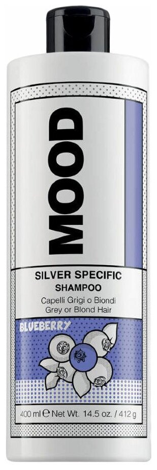 Шампунь «Серебристый» для осветлённых волос Silver Specific Shampoo Mood, 400 мл