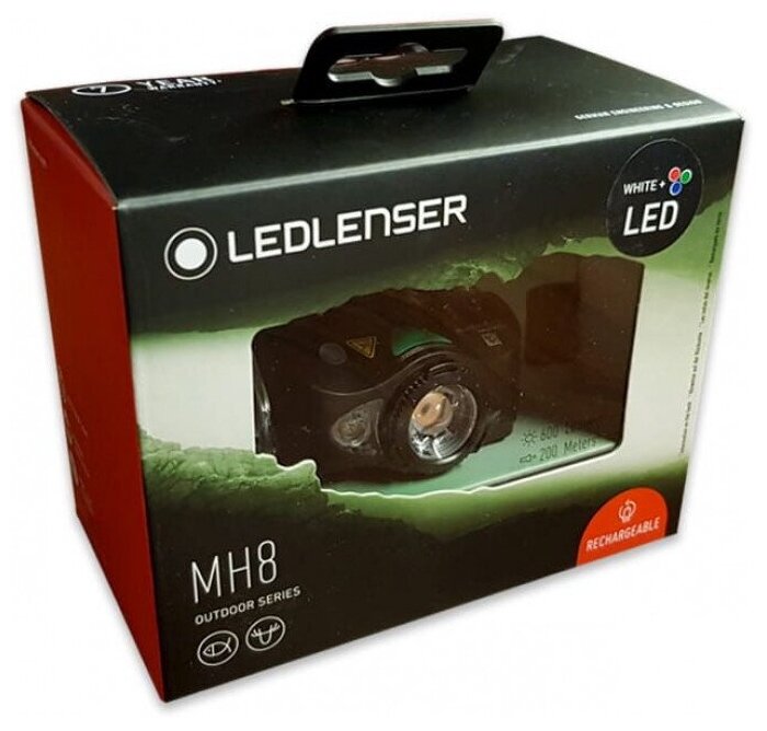 Налобный фонарь LED LENSER MH8, черный / серый [502156] - фото №11