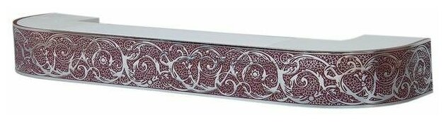 Декоративная планка Вензель, длина 200 см, ширина 7 см, цвет серебро/бордо Магеллан 7376883 . - фотография № 3