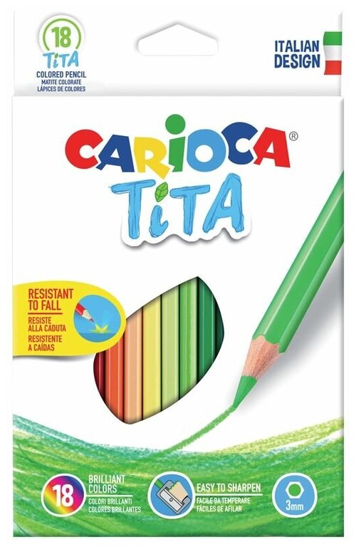 Carioca Карандаши цветные Tita 18 цветов (42827) микс