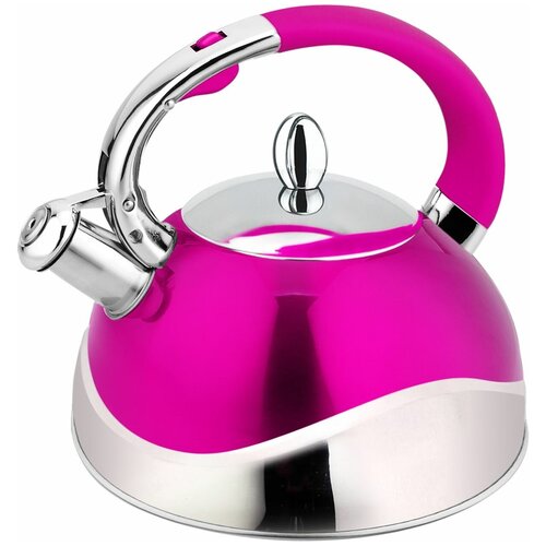 фото Mercury чайник со свистком mc-6593/mc-6599/mc-6600 3 л, розовый