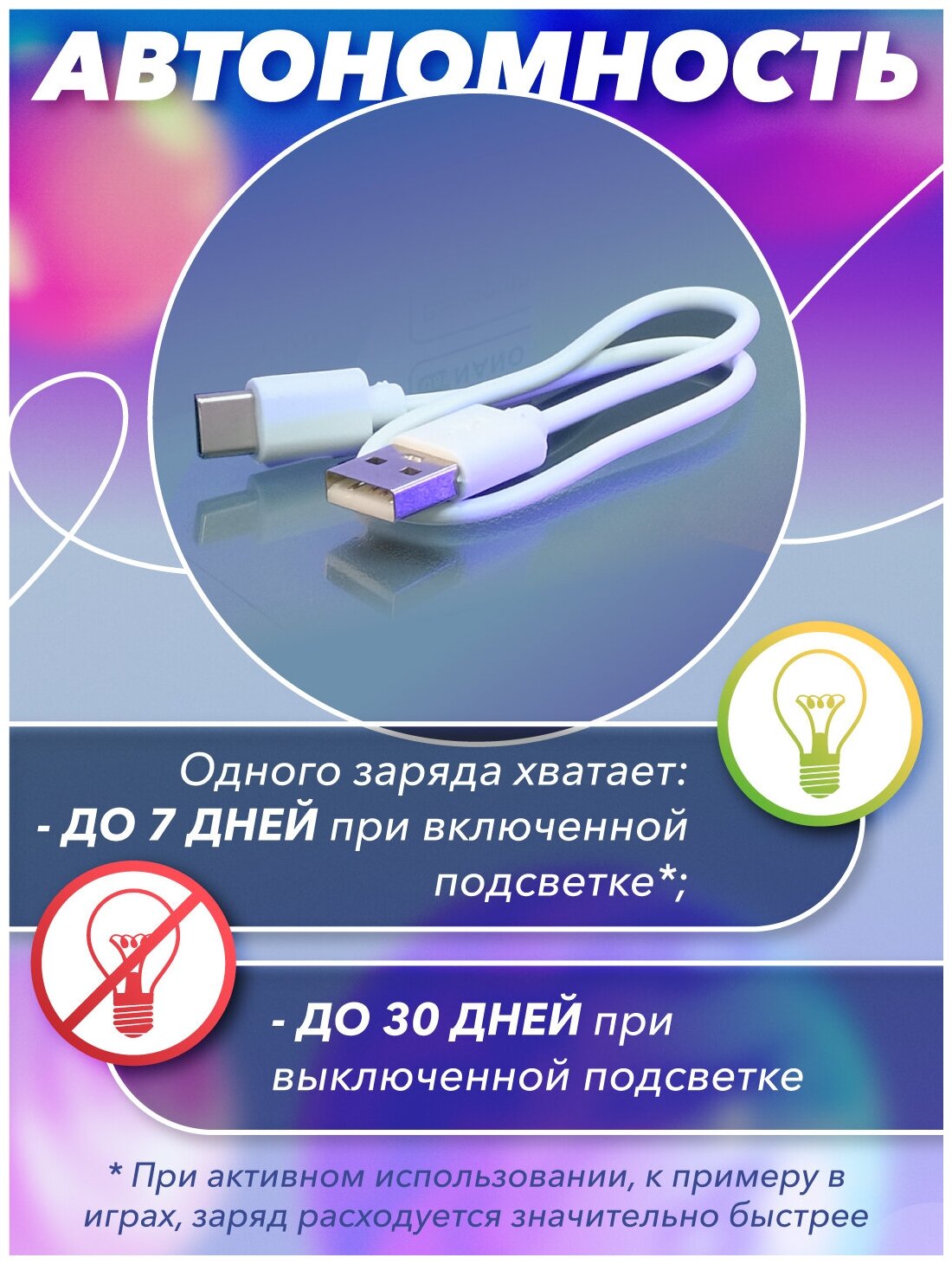 Мышь беспроводная М103 Bluetooth 51 + Nano USB Зарядка Type-C Компьютерная мышка с RGB подсветкой бесшумная мышка с Аккумулятором