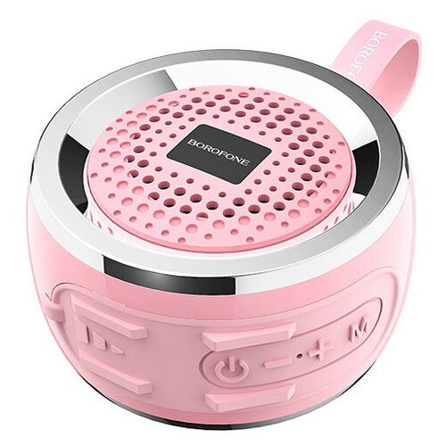 Портативная акустика Borofone BR2, 5 Вт, pink музыкальная портативная колонка br25 стерео 1200 ма fm радио 2 часа музыки чистый звук изумрудный