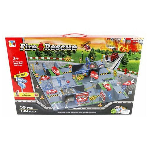 Игровой набор Shantou Gepai Паркинг пожарная станция P2588 .