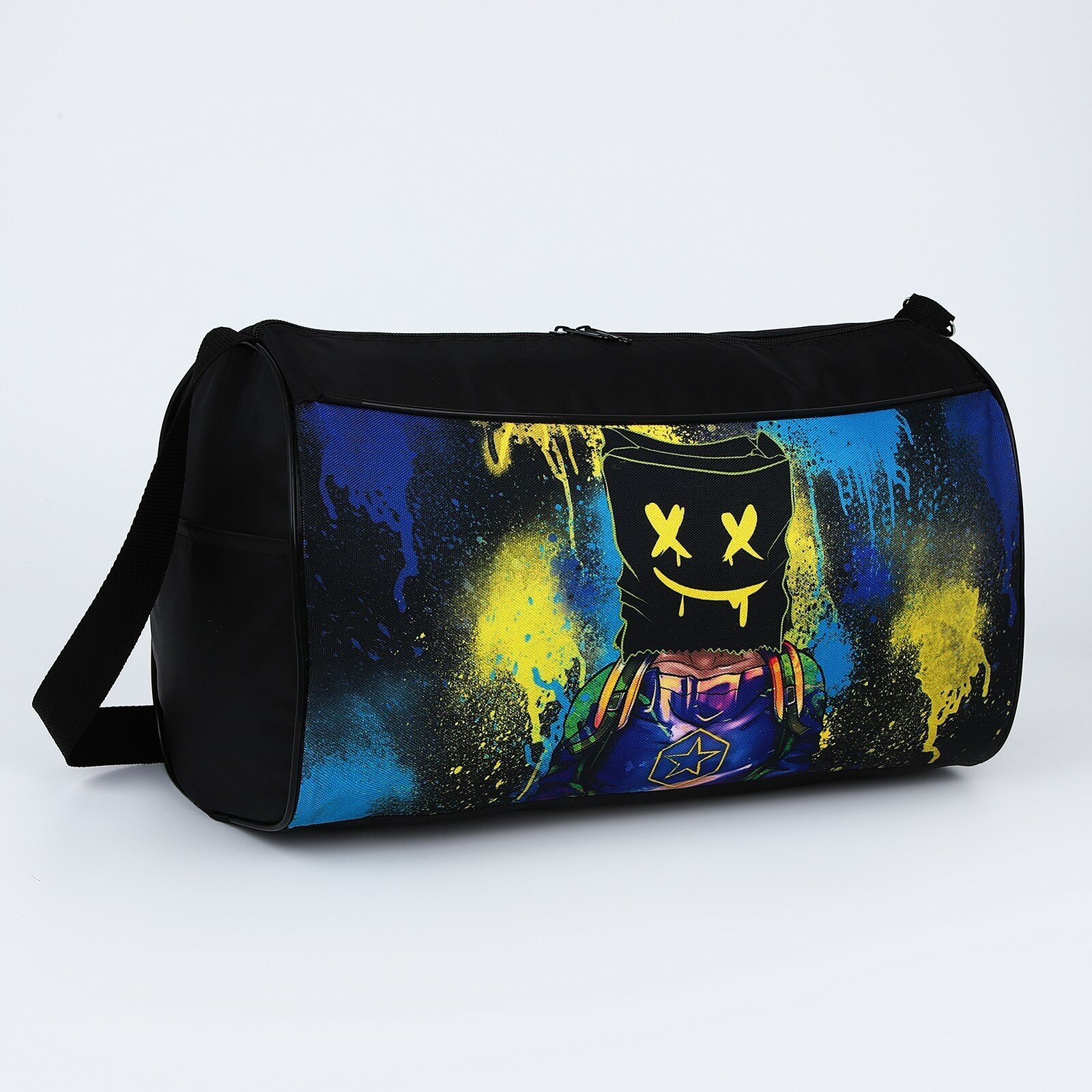 фото Сумка спортивная "Маска", для тренировок, цвет черный