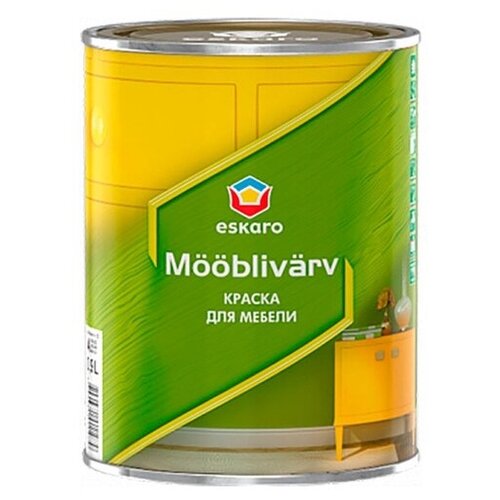Краска акриловая Eskaro Mooblivarv полуматовая бесцветный 0.9 л краска акриловая eskaro veranda полуматовая бесцветный 9 л