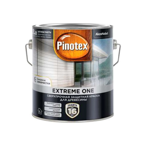 Краска акриловая Pinotex Extreme One влагостойкая моющаяся полуматовая бесцветный 2.35 л