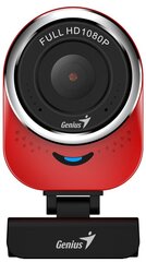 Веб-камера Genius QCam 6000 красная (Red), 1080p Full HD, Mic, 360°, универсальное мониторное крепление, гнездо для штатива