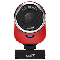 Веб-камера Genius QCam 6000 красная (Red), 1080p Full HD, Mic, 360°, универсальное мониторное крепление, гнездо для штатива