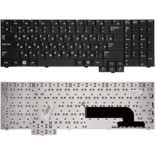 Клавиатура для ноутбука Samsung X520 NP-X520-FA01UA NP-X520-FA02UA Series Плоский Enter Черная без рамки PN V106360BS1 1322₽