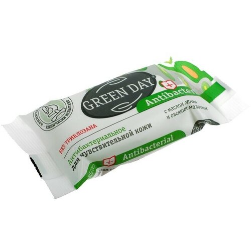 антибактериальное твердое мыло pharmaact 100г 3шт Антибактериальное мыло Green Day, для чувствительной кожи, 90 г