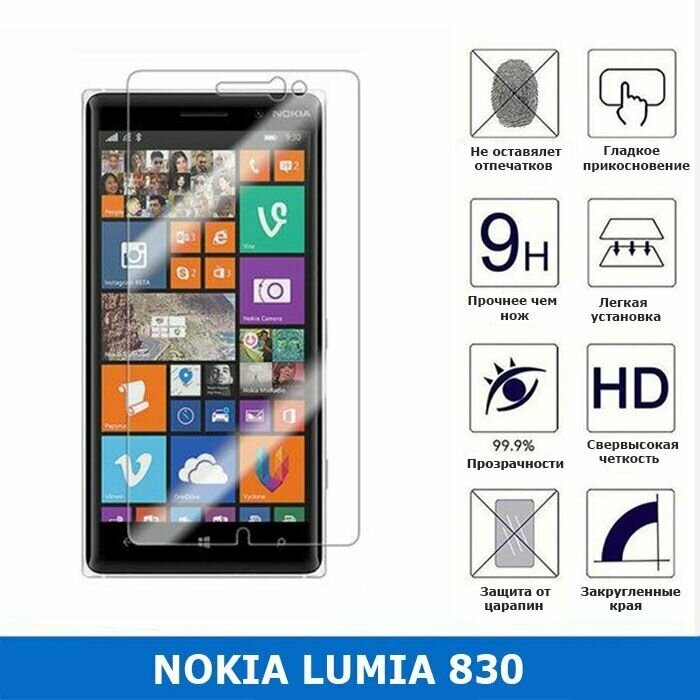 Защитное стекло для Nokia Lumia 830 0.3 мм