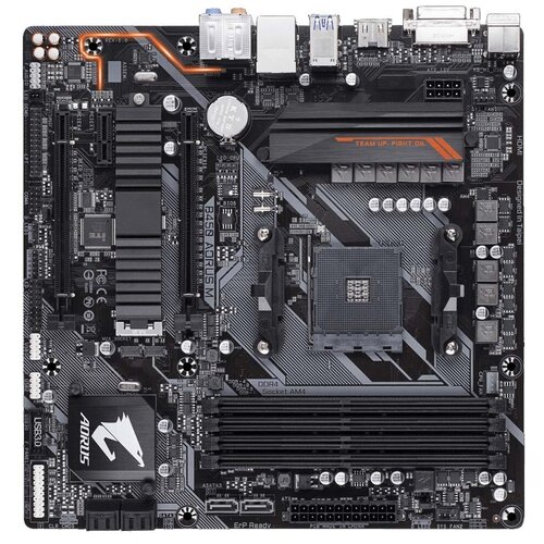 Материнская плата Gigabyte B450 AORUS M Soc-AM4 AMD B450 4xDDR4 mATX AC`97 8ch(7.1) GbLAN RAID+DVI+H