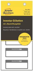 Этикетка Avery Zweckform неотклеивающиеся инвентарные 50 х 20 мм, 10x5 шт. белый/черный