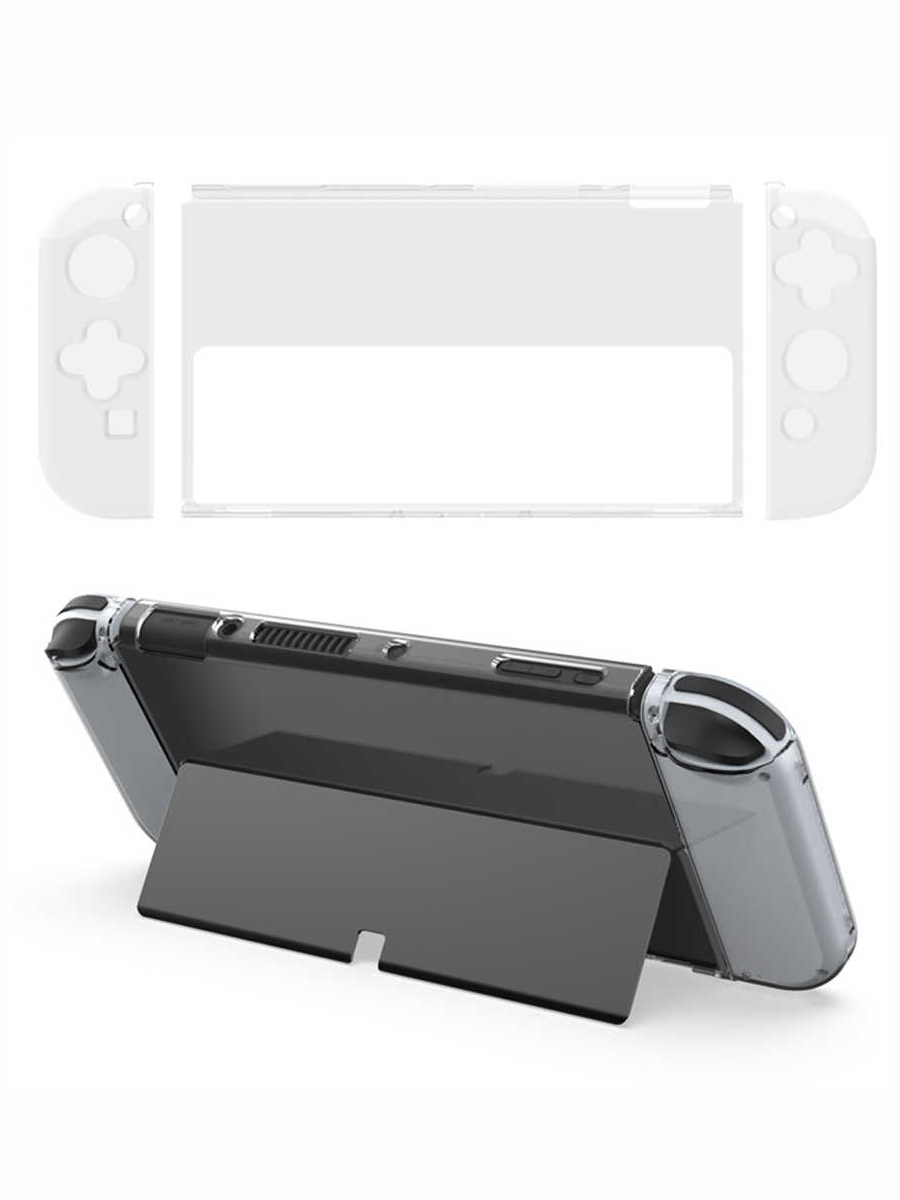 Оригинальный прозрачный чехол DOBE для Nintendo Switch OLED и Joy-pad, комплект, TNS-1133C