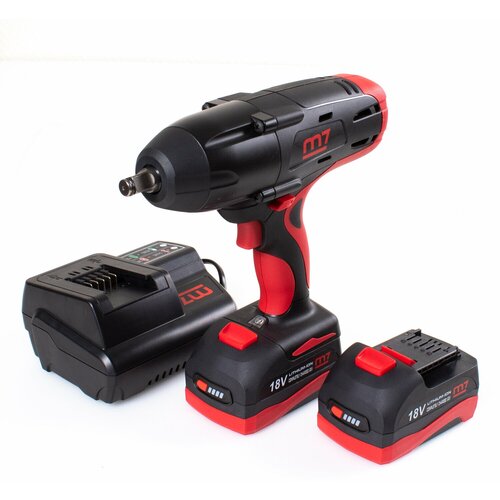 MIGHTY SEVEN Гайковерт аккумуляторный ударный 12 1220 НМ 18 В 4 предмета кейс DW-18502 41400₽