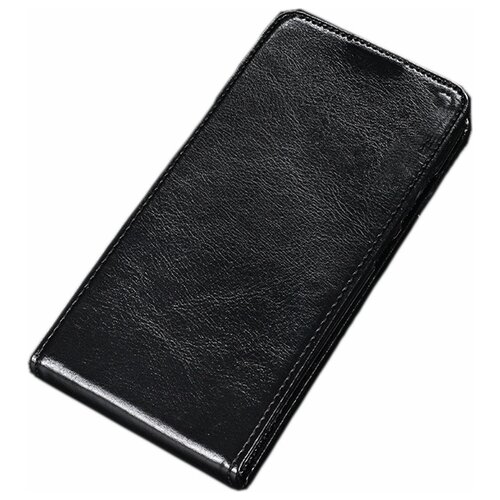 фото Вертикальный откидной вниз чехол-флип mypads для vivo v20 черный из натуральной кожи