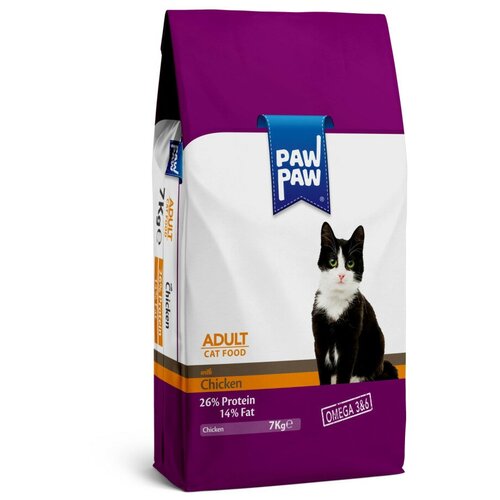 Pawpaw Adult Cat Food with Chicken сухой корм для кошек с курицей - 7 кг pawpaw adult cat food with lamb