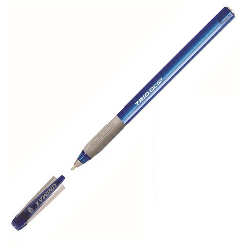фото Ручка шариковая unimax trio dc gp tinted 0,7мм, син, масл, треуг, неавтомат 8 штук