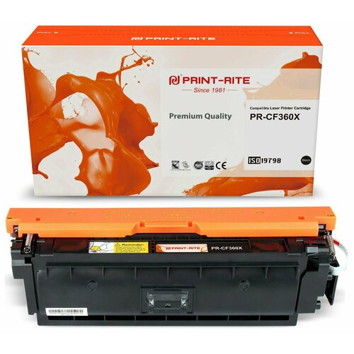 Print-Rite PR-CF360X картридж лазерный (HP 508X - CF360X) черный 12500 стр картридж easyprint lh cf360x black черный 12500 стр для hp clj enterprise flow m577c m552dn m553 577