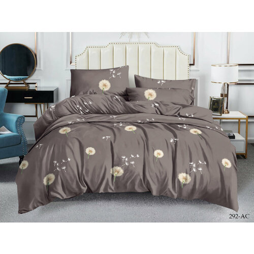 Постельное белье Евро Cleo Полисатин Art Color. Простыня 220х240. Пододеяльник 200х220. Наволочки 50х70х2,70х70х2.