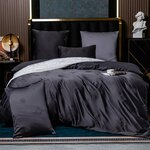 Комплект постельного белья Ситрейд 2 спальный, однотонный Сатин Жаккард GC007, наволочки 50х70 - изображение