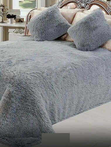 Изображение товара Плед Amber Ariel "Плед-травка", евростандарт, двухсторонний, искусственный мех