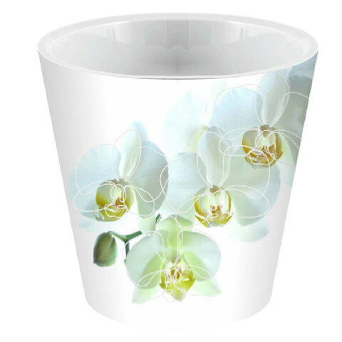 Горшок для цветов London Orchid Deco D160мм/1,6л белая орхидея