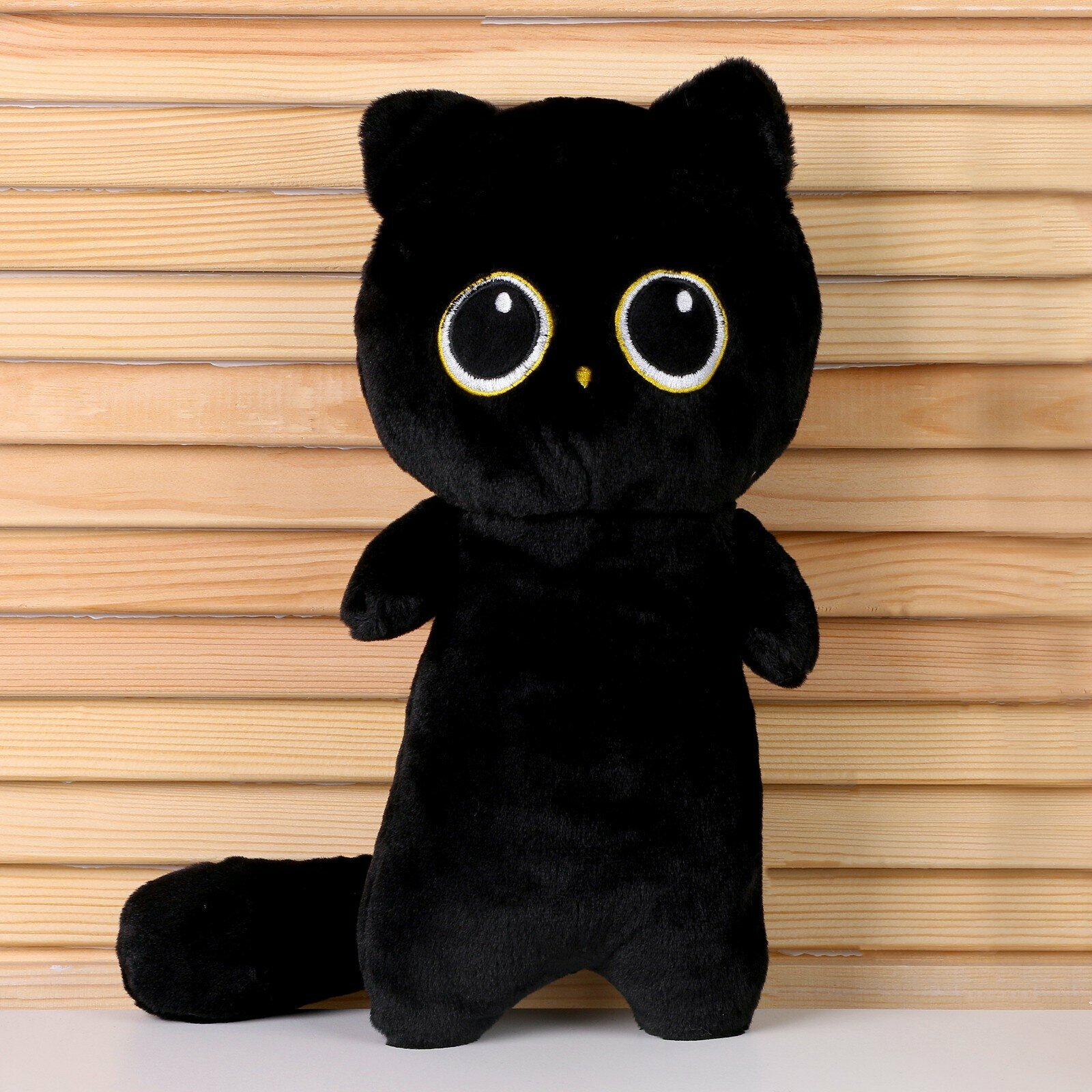 Мягкая игрушка "Кот", 30 см, цвет черный 9689605 .