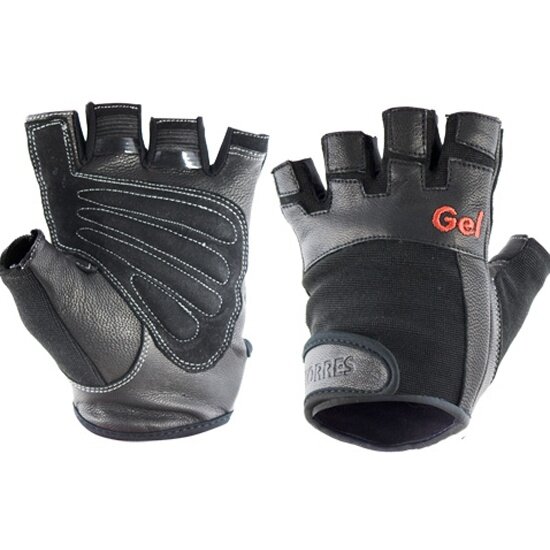 Перчатки для занятий спортом Torres , PL6049M, р. M, нейлон, нат. кожа и замша, подбивка гель, черные