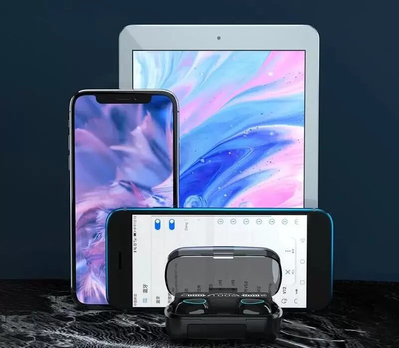 Беспроводные наушники M10 Newest с LED-Дисплеем Bluetooth 5.1 TWS. Кейс-повербанк. PowerBank — фото 1