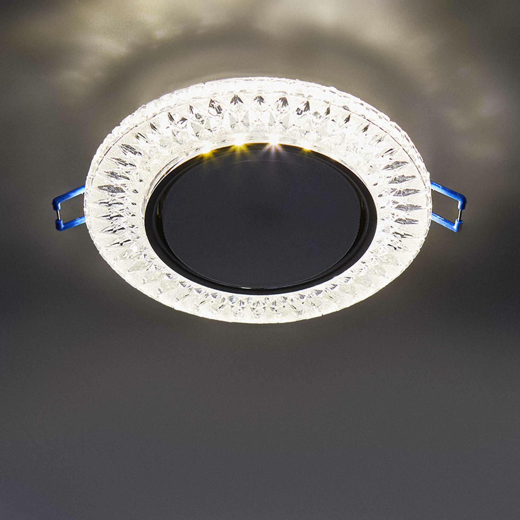 Светильник точечный встраиваемый Italmac с LED-подсветкой под отверстие 85 мм, 5 м², цвет прозрачный - фото №14