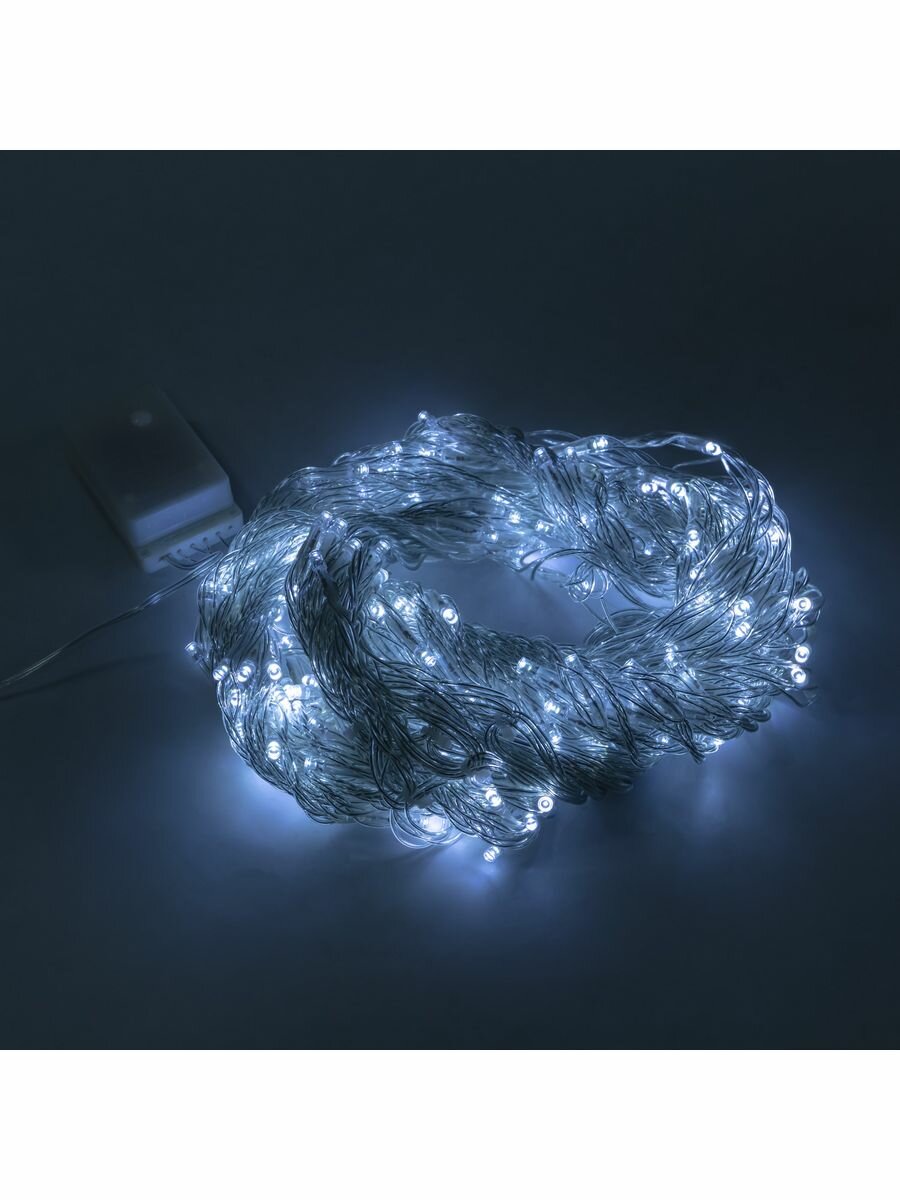 Гирлянда светодиодная дождь Neon-Night электрическая 3x2 м белый свет 1 режим 240 ламп цвет прозрачный - фото №2