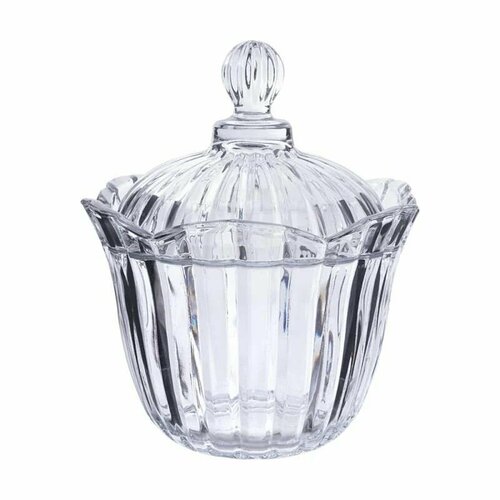 Конфетница с крышкой 16см*18см, в подарочной коробке, стекло
