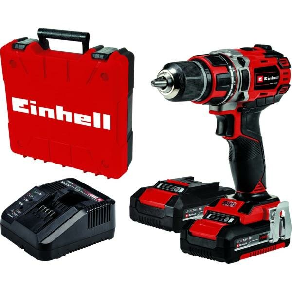 Einhell Дрель аккумуляторная PXC TE-CD 18/50 li BL, 18в,50нм, патрон 13мм,2x2,0ач, кейс 4513896