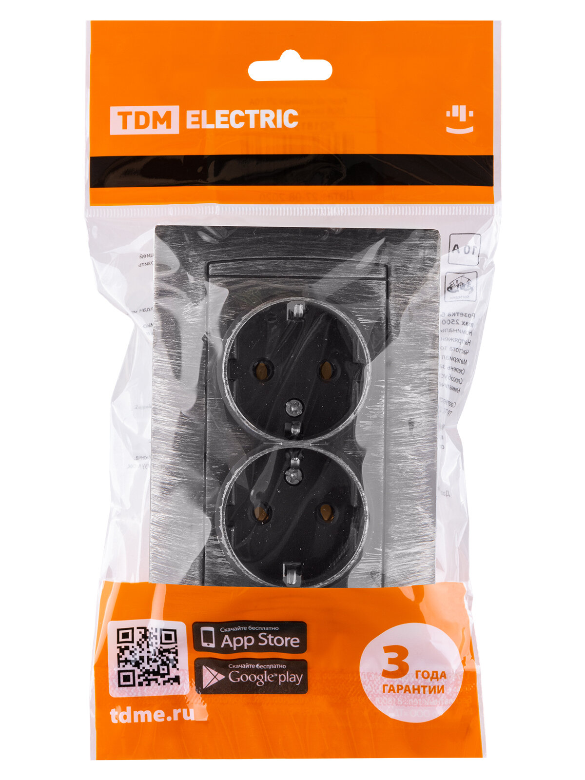 Розетка двойная 2P+PE TDM Electric - фото №9