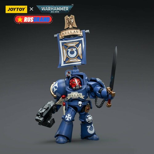 Подвижная фигурка JOYTOY Warhammer 40000 Ultramarines Terminators Sergeant Bellan подвижная фигурка joytoy warhammer 40000 ultramarines terminators brother orionus