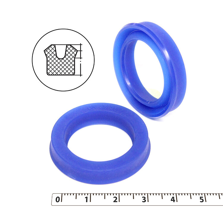 Манжета гидравлическая 25х35х7 (манжета цилиндра 35*25*7) тип UN PU (полиуретан)