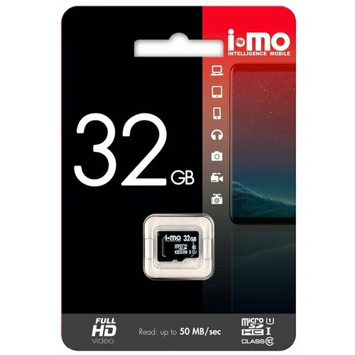 Карта памяти MicroSD IMO 32GB Сlass 10 UHS-I карта памяти microsd 32gb smart buy сlass 10 uhs i sd адаптер compact