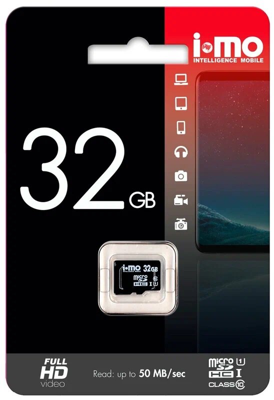 Карта памяти MicroSD IMO 32GB Сlass 10 UHS-I