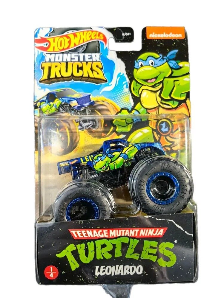 Машинка Хот Вилс / Hot Wheels Turtles Monster Truck Leonardo HKM24