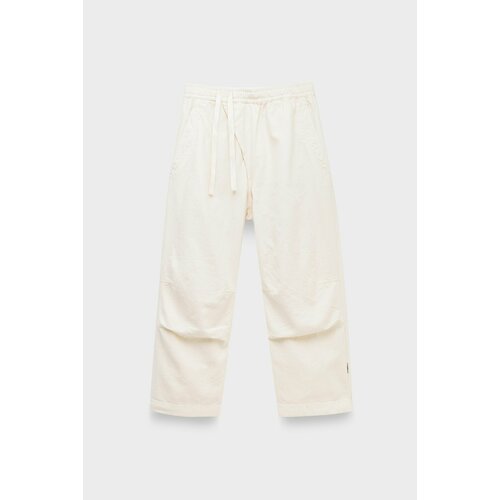 Брюки Maharishi 5008 hemp asym 3/4 track pants, размер 48, белый спортивные брюки maharishi hemp asym wide черный