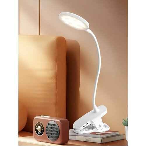 Настольная гибкая беспроводная круглая лампа на прищепке 799₽