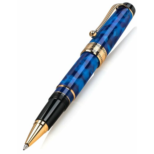 Ручка-роллер AURORA Optima Variegated Blue Gold Plated Trim (AU 975-BA) ручка роллер sheaffer prelude gloss black gold plated trim sh e1355