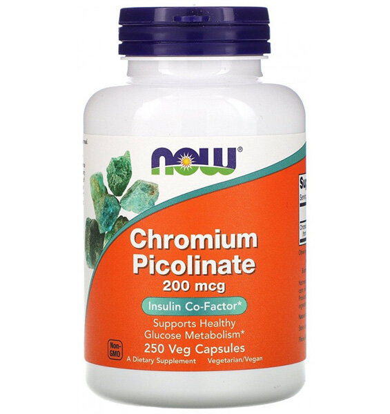 Chromium Picolinate 200 mcg NOW (250 вег кап)