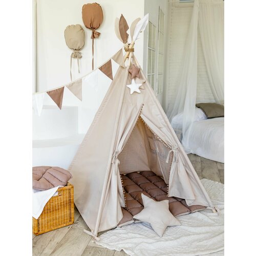 Вигвам детский с ковриком, игровой домик для детей Tipi.room